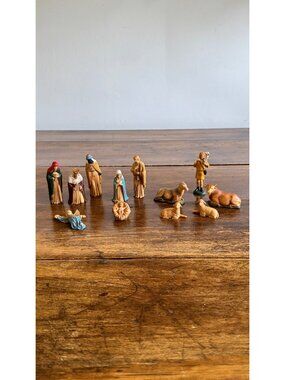 Vintage Plastic Nativity Set - Made in Hong Kong